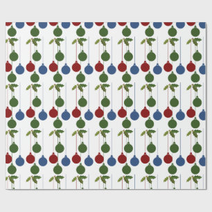 Papier Cadeau Festive Noël Ornements Arrière - plan