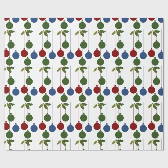 Papier Cadeau Festive Noël Ornements Arrière - plan (Plat)