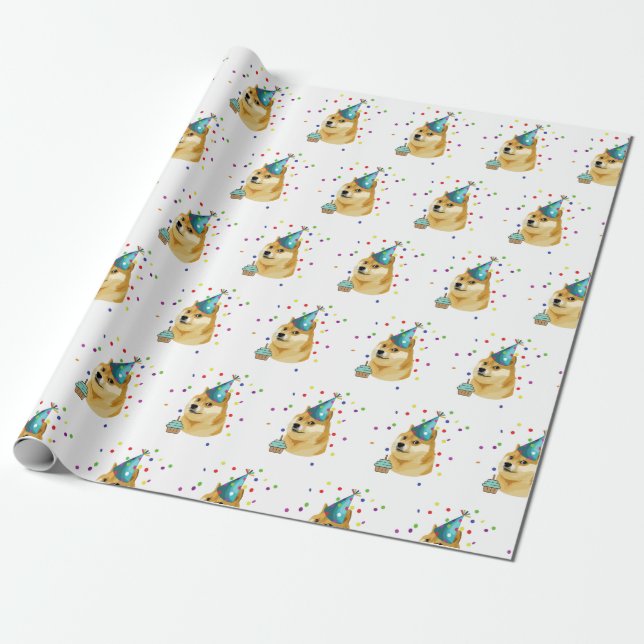 Papier Cadeau Fête ! Anniversaire du Doge  (Déroulé)