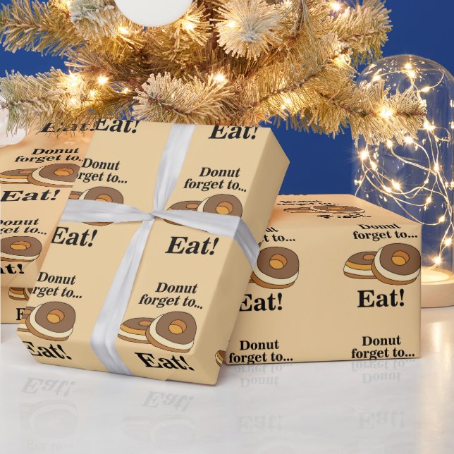 Papier Cadeau Fête d'anniversaire au donut sucré (Vacances)