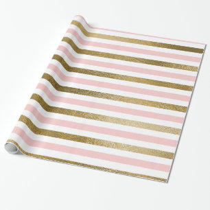 Papier Cadeau Fête d'anniversaire de Blush Rose et Gold Foil