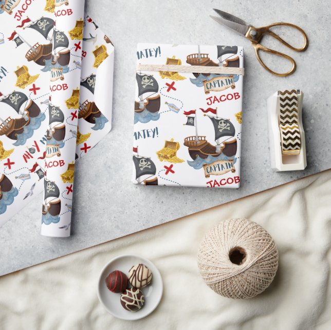 Papier Cadeau Fête d'anniversaire du Pirate (Artisanat)