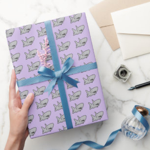 Papier Cadeau Fête d'anniversaire Licorne Piscine Violette Requi