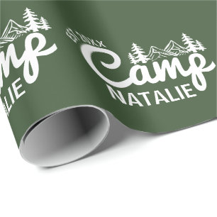 Papier Cadeau Fête de Bachelorette de camping personnalisée sur