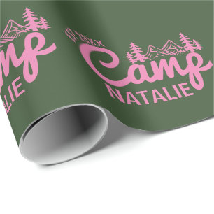 Papier Cadeau Fête de Bachelorette de camping personnalisée sur