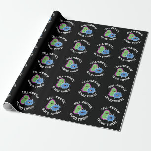 Papier Cadeau Fête de cellule Bon Temps Drôle Bactéries Pun Dark