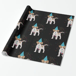 Papier Cadeau Fête de chien - Animaux Chiot ayant une fête