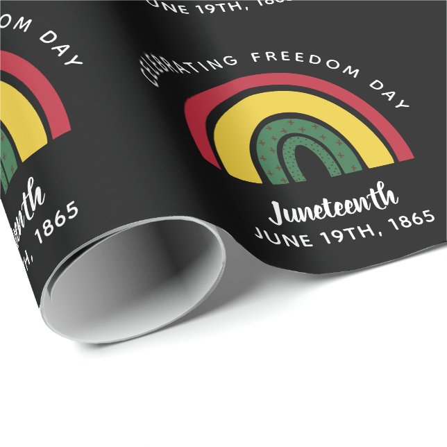 Papier Cadeau Fête de la Liberté 1865 Arc-en-ciel (Coin rond)