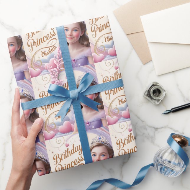 Papier Cadeau Fête de la princesse Joyeux anniversaire (Cadeaux)