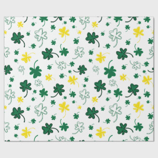 Papier Cadeau Fête de la Saint-Patrick shamrock