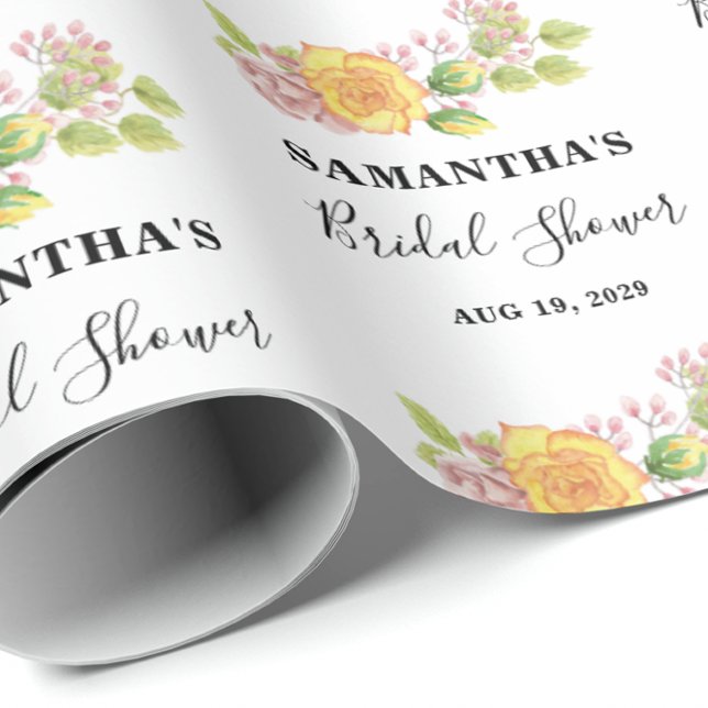 Papier Cadeau Fête de mariage florale de printemps  (Créateur téléchargé)