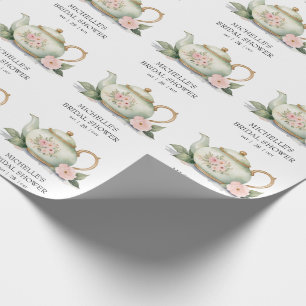 Papier Cadeau Fête de mariage personnalisée avec aquarelle et th