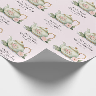 Papier Cadeau Fête de mariage personnalisée avec aquarelle pour