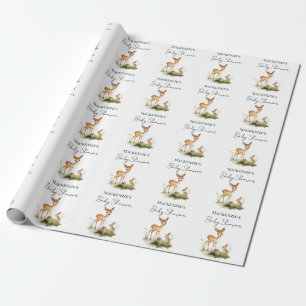 Papier Cadeau Fête de Naissance Animaux de la Forêt
