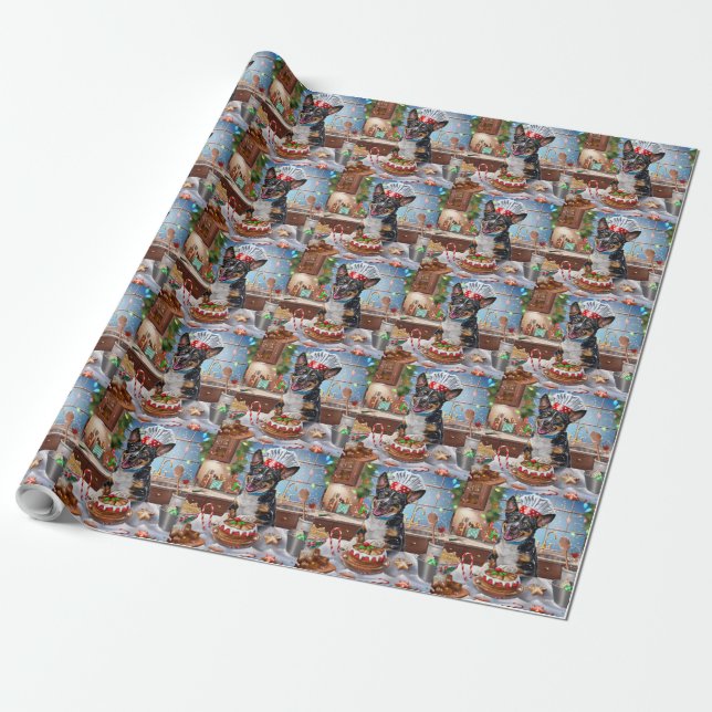 Papier Cadeau Fête de Noël australienne des fêtes de bétail (Déroulé)