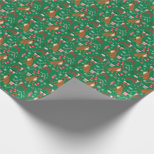 Papier Cadeau Fête de Noël de Boxe Dog