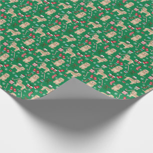 Papier Cadeau Fête de Noël de Cockapoo Dog