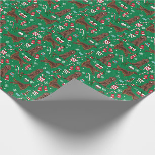 Papier Cadeau Fête de Noël de Setter Dog