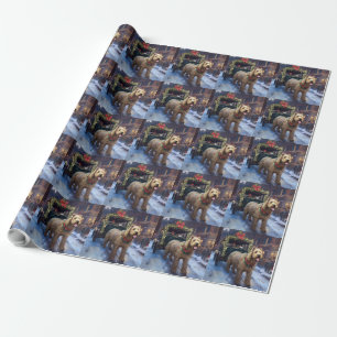 Papier Cadeau Fête de Noël de Wheaten Terrier