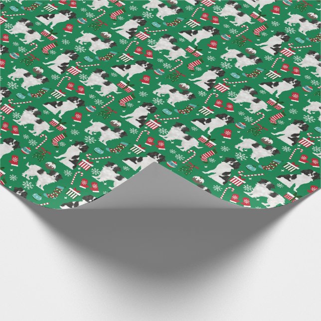 Papier Cadeau Fête de Noël du Chien Chin Japonais (Coin)