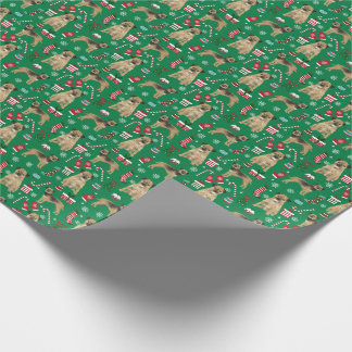 Papier Cadeau Fête de Noël du chien de Terrier