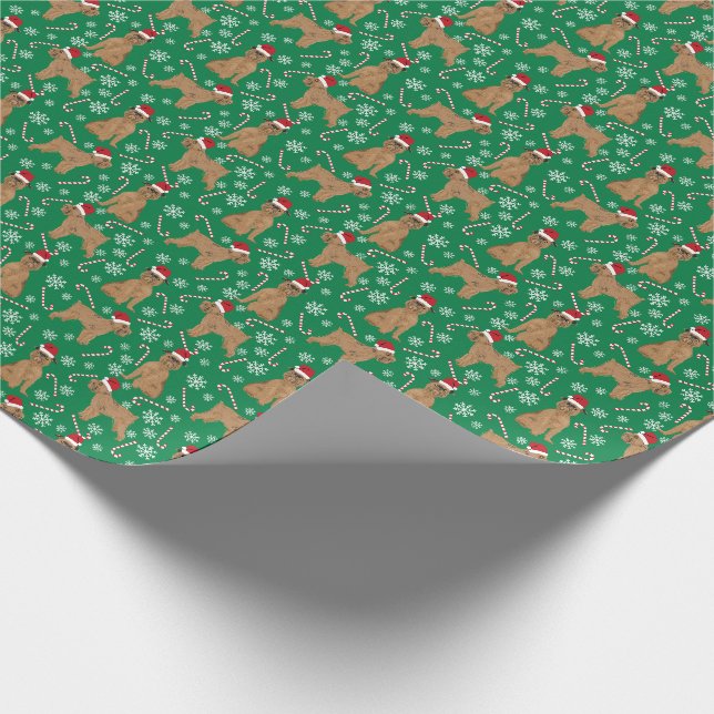 Papier Cadeau Fête de Noël du chien Griffon de Bruxelles (Coin)