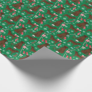 Papier Cadeau Fête de Noël du Labrador au chocolat