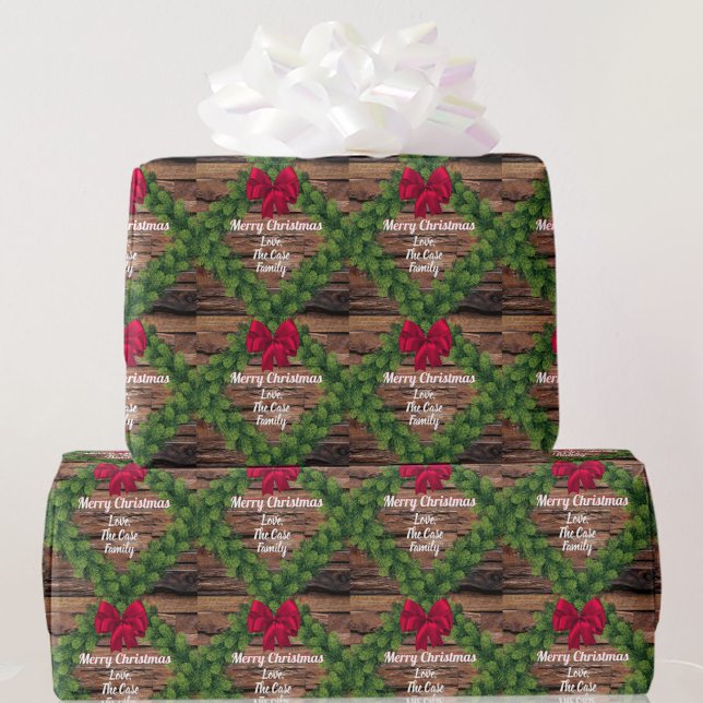 Papier Cadeau Fête de Noël en bois et en terre (Créateur téléchargé)