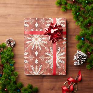 Papier Cadeau Fête de Noël en terre cuite