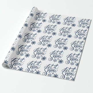 Papier Cadeau Fête de Noël "Let it Snow"