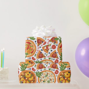 Papier Cadeau Fête de pizza Whimsical Watercolor