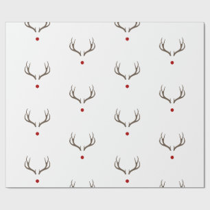 Papier Cadeau Fête de Rudolph Reindeer Antlers