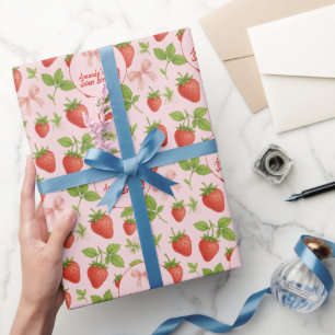 Papier Cadeau Fête des Anniversaires de enfants de fraises -