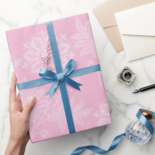 Papier Cadeau Fête des mariées de dentelle rose