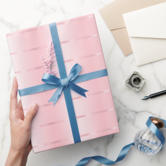 Papier Cadeau Fête des mariées de ruban rose or (Cadeaux)