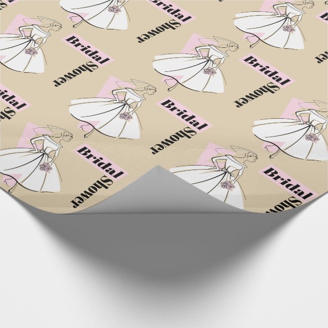 Papier Cadeau Fête des mariées neutre de mariée de mode (Coin)