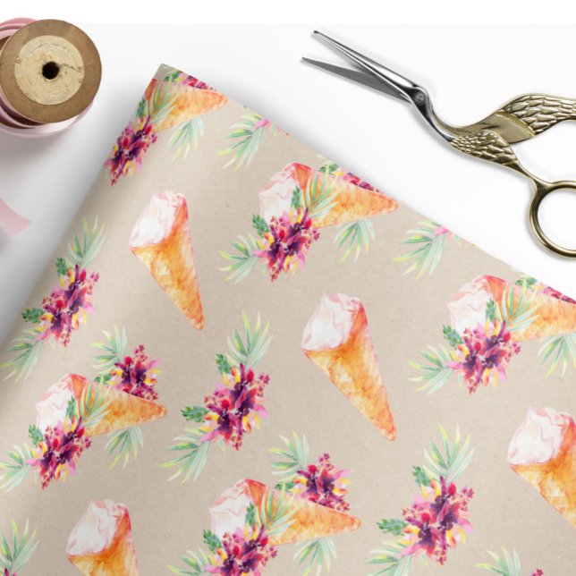 Papier Cadeau Fête des mariées ou papier d'enveloppement floral  (Créateur téléchargé)