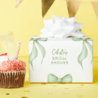 Fête des mariées personnalisée Sage Watercolor Bow