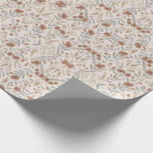 Papier Cadeau Fête des Mères Rustique Bloom