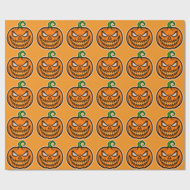  Papier cadeau fête Halloween  (Plat)
