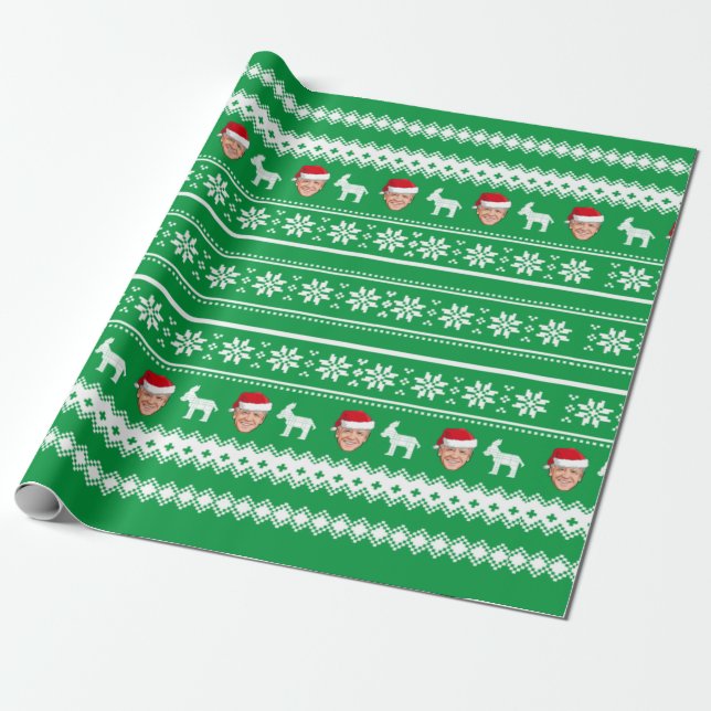 Papier Cadeau Fête Motif Joe Biden (Déroulé)