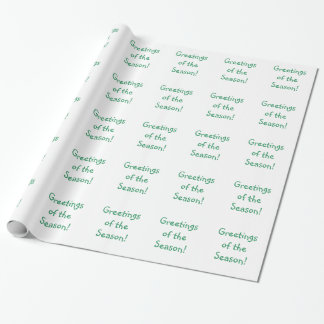 Papier Cadeau Fête Vert Font Salutations De La Saison