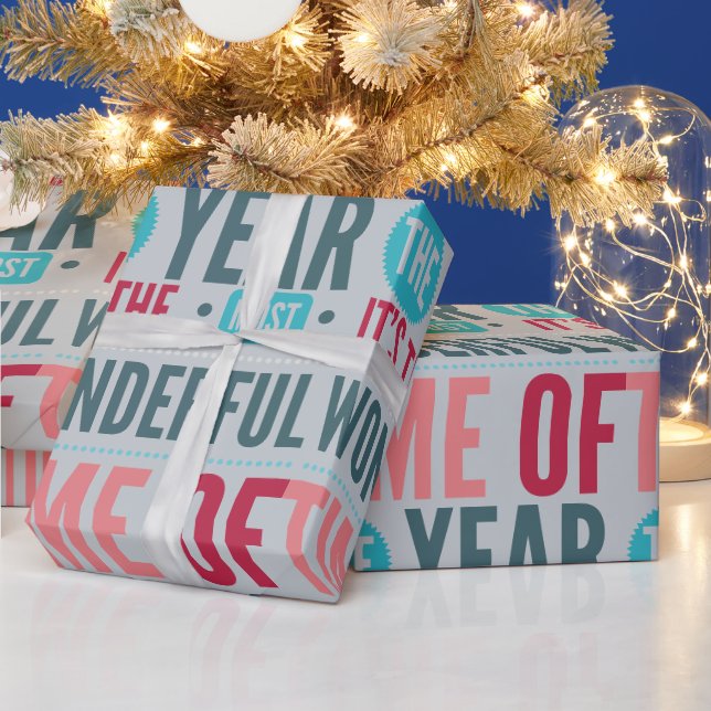 Papier Cadeau Fêtes de l'année les plus merveilleuses (Vacances)