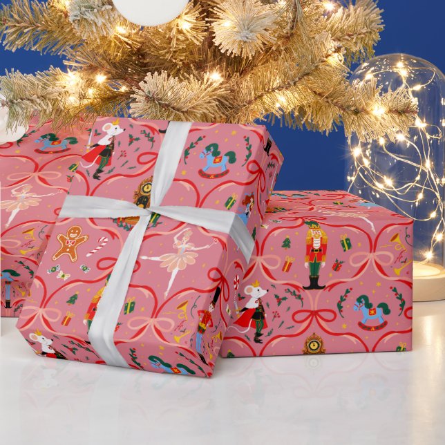 Papier Cadeau Fêtes de Noël - Papier à envelopper de noisette (Vacances)