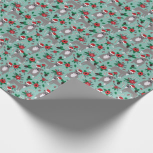 Papier Cadeau Fêtes florales de Noël à Pitbull