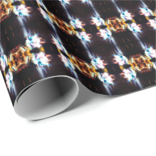 Papier Cadeau Feu   Carreau miroir  