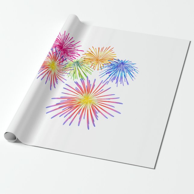 Papier Cadeau Feu d'artifice Fête de la Grande Partie Rackers (Déroulé)