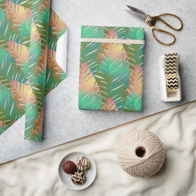 Papier Cadeau Feuille de banane à imprimer hawaïenne (Artisanat)