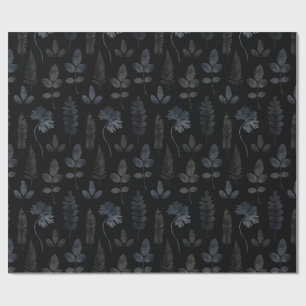 Papier Cadeau Feuille de fougère noire