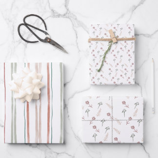 Papier Cadeau Feuille d'enveloppement de la flore corallienne |